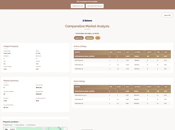 Serene CMA Template Preview