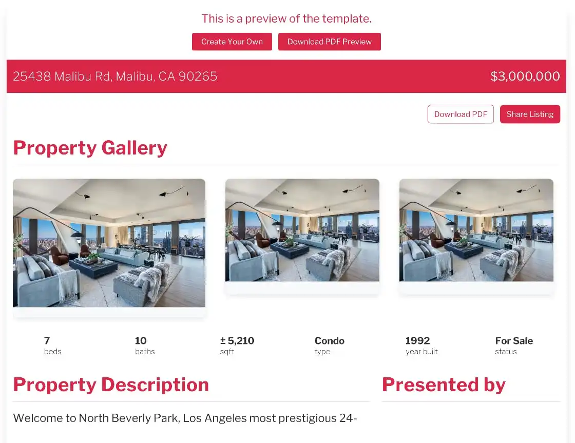 Vista Template Preview
